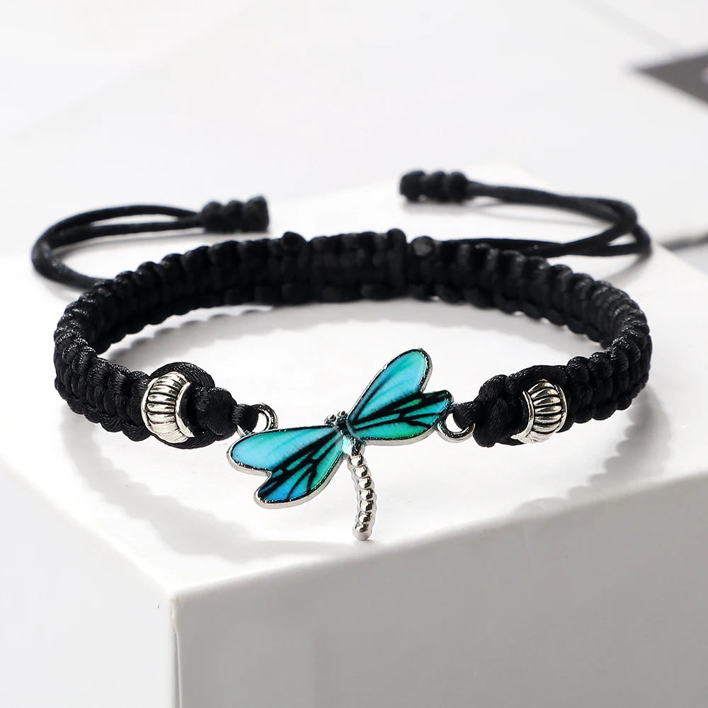 Dragonfly Dreams Handwoven Bracelet | Natural Stone 0