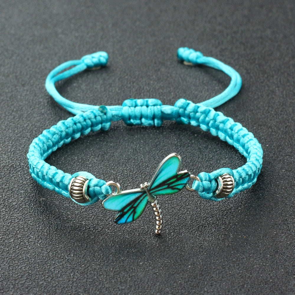 Dragonfly Dreams Handwoven Bracelet | Natural Stone 1