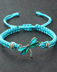 Dragonfly Dreams Handwoven Bracelet | Natural Stone 1