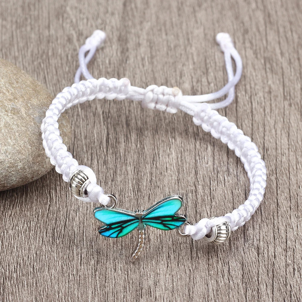 Dragonfly Dreams Handwoven Bracelet | Natural Stone 5