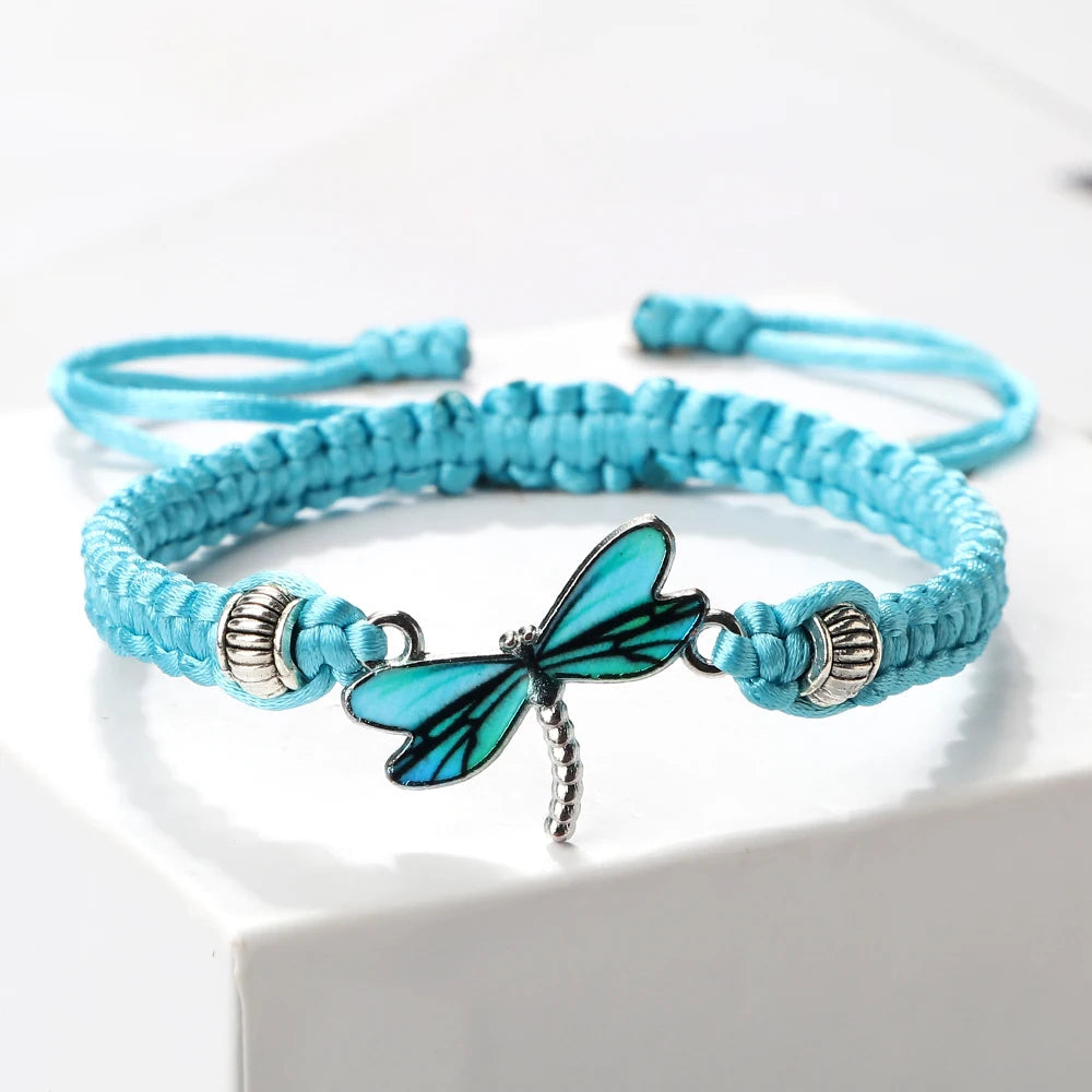 Dragonfly Dreams Handwoven Bracelet | Natural Stone 6