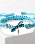 Dragonfly Dreams Handwoven Bracelet | Natural Stone 6