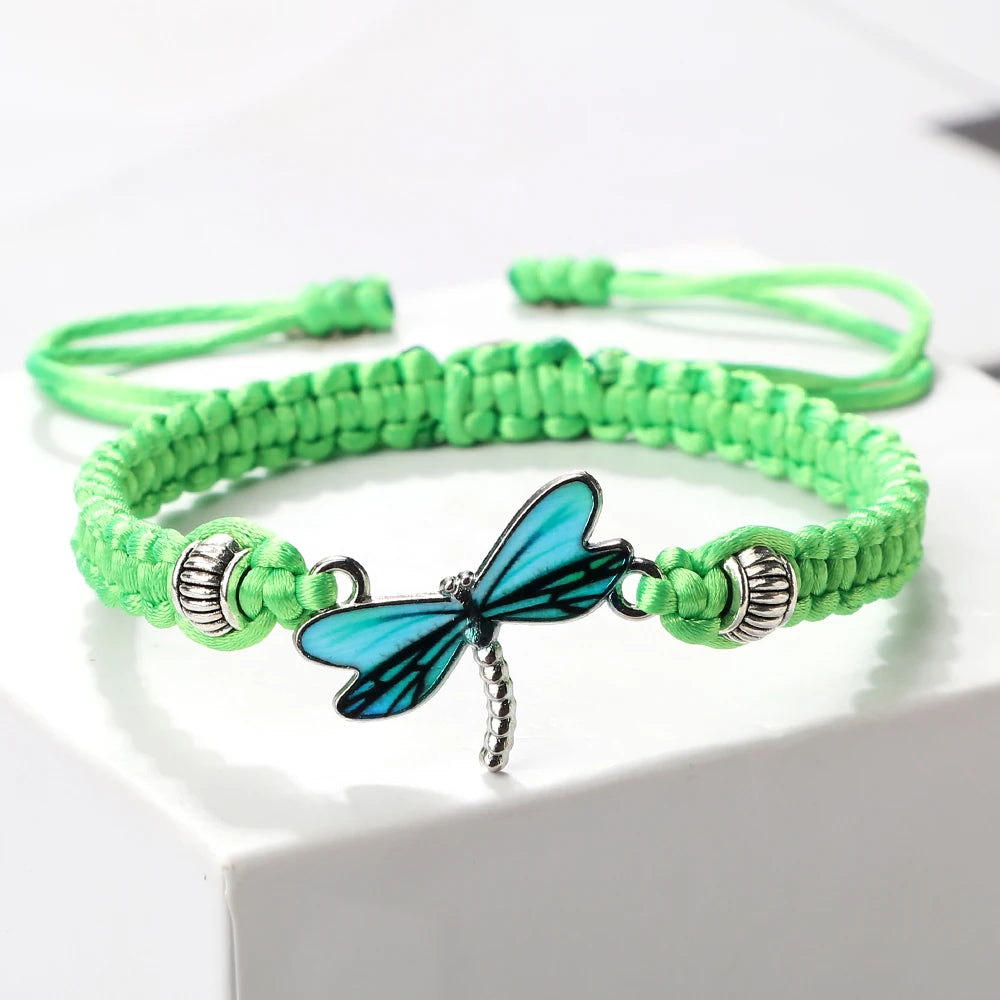 Dragonfly Dreams Handwoven Bracelet | Natural Stone 7