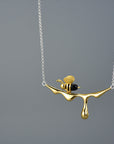 Dripping Honey Bee Necklace | Sterling Silver 2