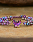 Druzy Purple Opal Butterfly Bracelet | Zinc Alloy 1