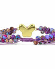 Druzy Purple Opal Butterfly Bracelet | Zinc Alloy 4