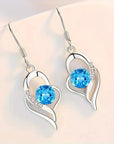 Eclipse Heart Drop Earrings | White Gold 0