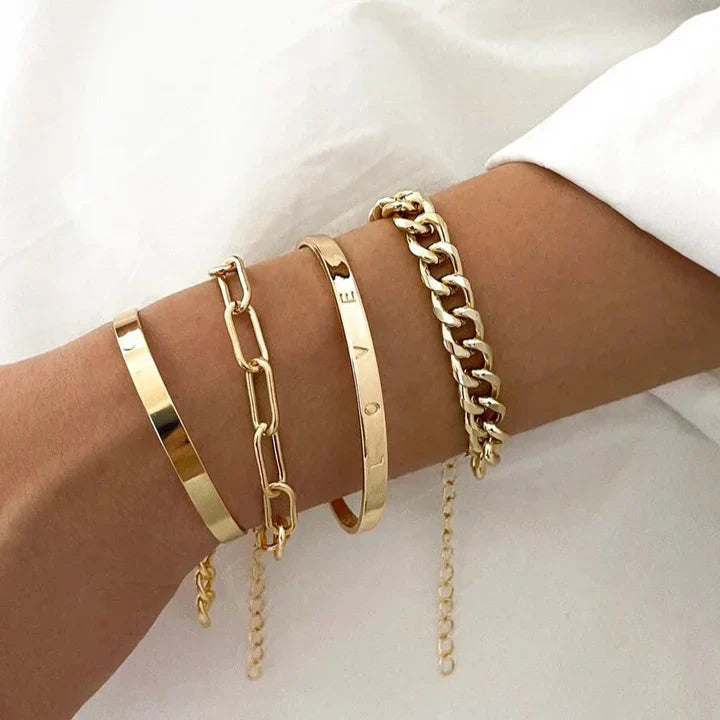 Elan Mercer Bracelet Set | Gold 0