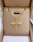 Elegant Dragonfly Necklace | Crystal Jewelry | Symbol of Transformation | Meaningful Gift 2