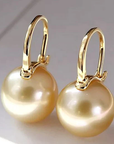 Elegant Golden Pearl Earrings | Gold 0