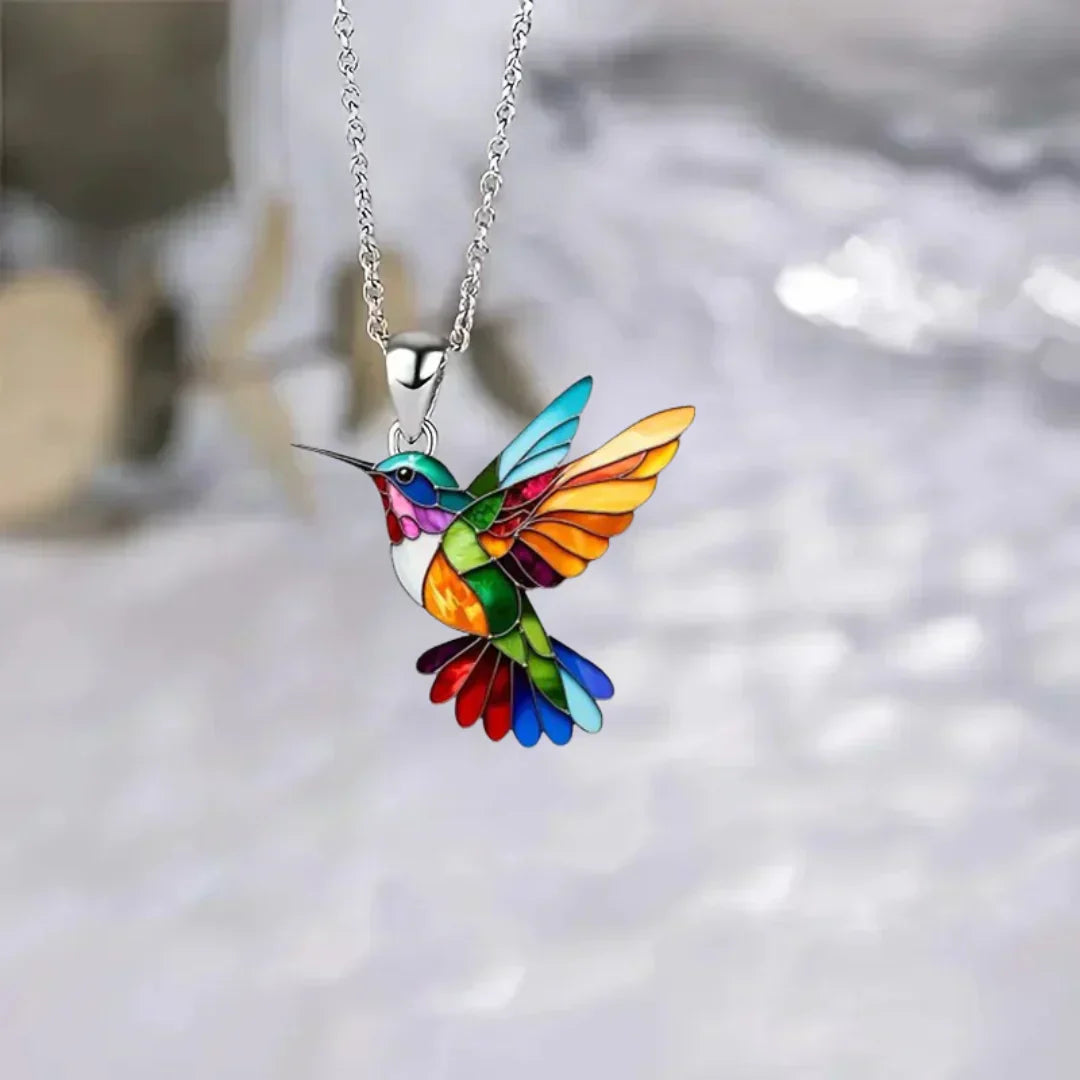 Elegant Hummingbird Necklace | Acrylic Jewelry | Hypoallergenic Accessories 5