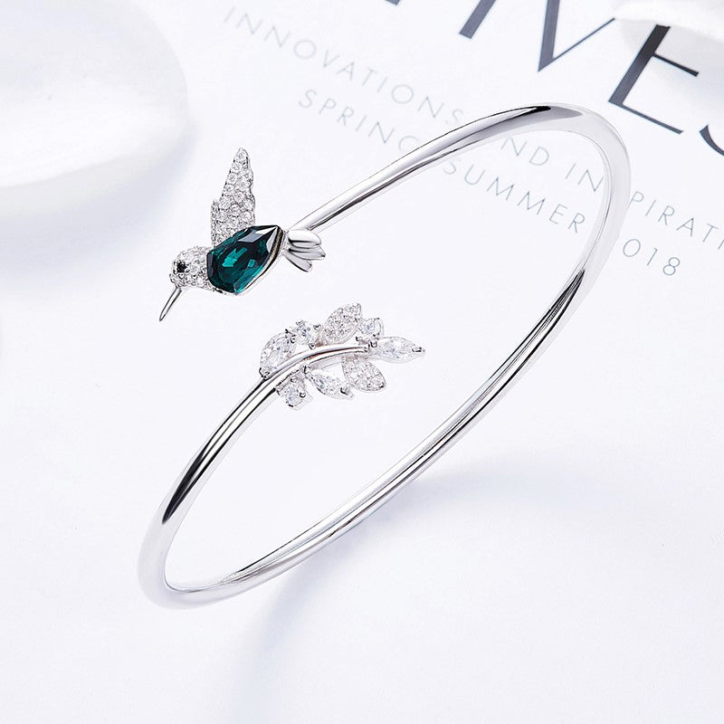 Elegant Hummingbird Ring | Rhinestone Jewelry | Nature-Inspired Accessory 2