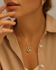 Elegant Initial Necklace | Gold 1