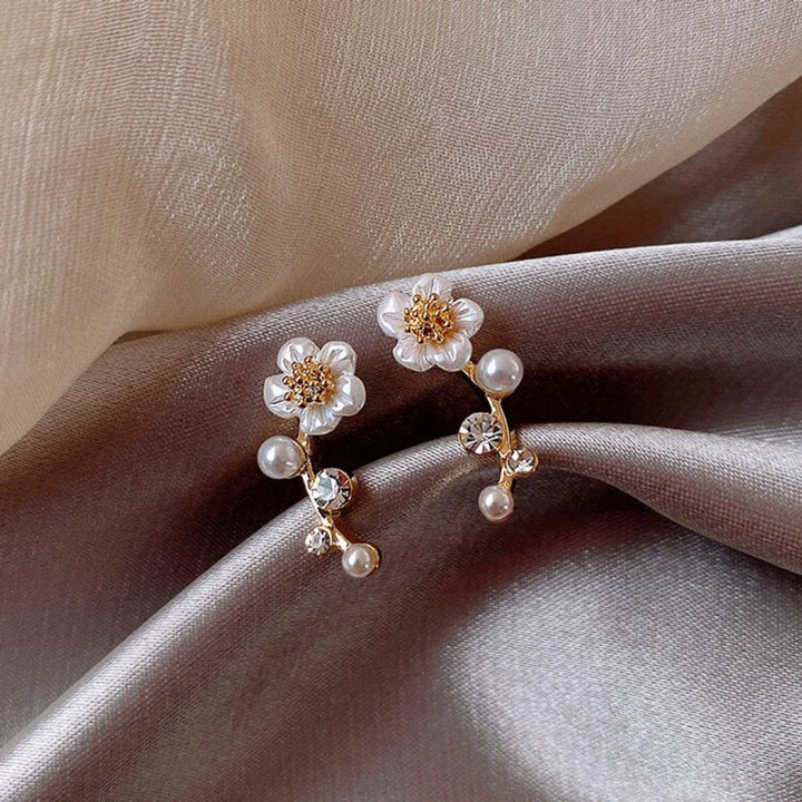 Elegant Pearl Flower Earrings | Handmade Pearl 0