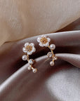 Elegant Pearl Flower Earrings | Handmade Pearl 0