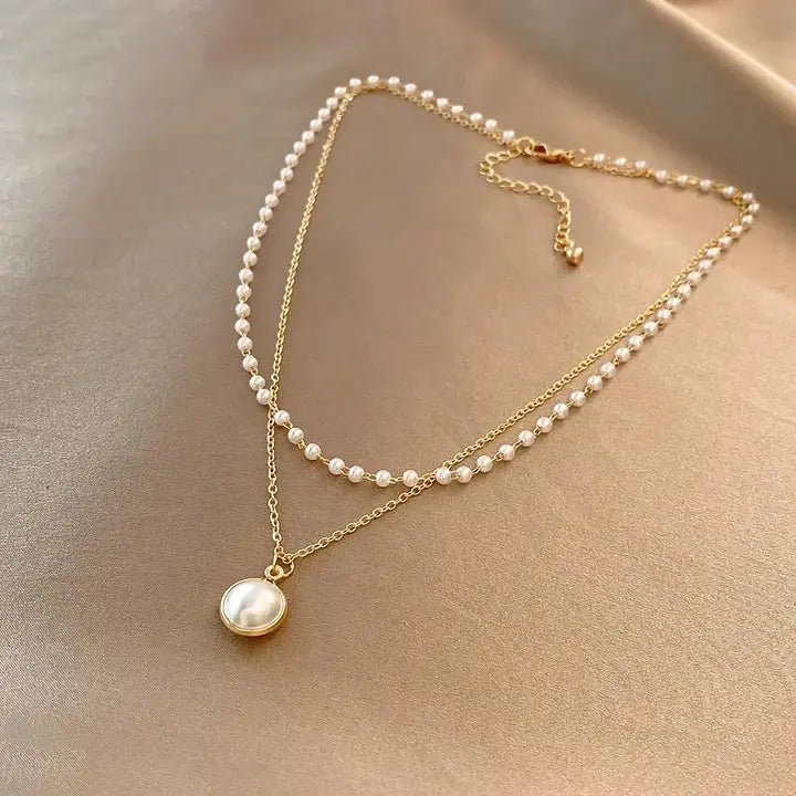 Elegant Pearl Necklace | Gold 0