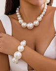 Elegant Pearl Necklace and Bracelet Set | Freshwater Pearls 1