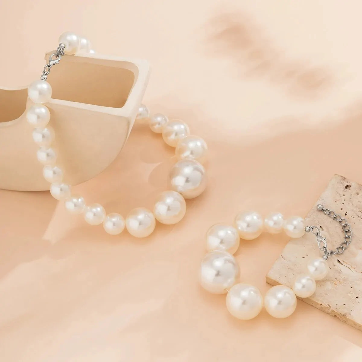Elegant Pearl Necklace and Bracelet Set | Freshwater Pearls 5