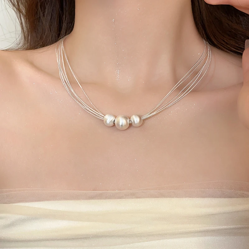 Elegant White Pearl Layered Necklace | Pearl 0