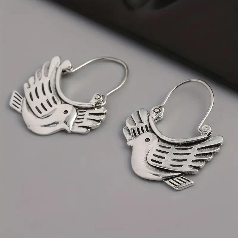 Elegant Women's Boho Bird Dangle Earrings | Silver-Tone | Unique Animal-Inspired Jewelry | Lightweight Fashion Accessories 2