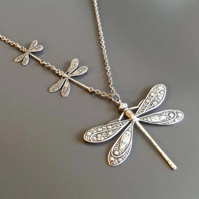 Elysian Dragonfly Necklace | Symbol of Change | Vintage Charm | Elegant Design 1