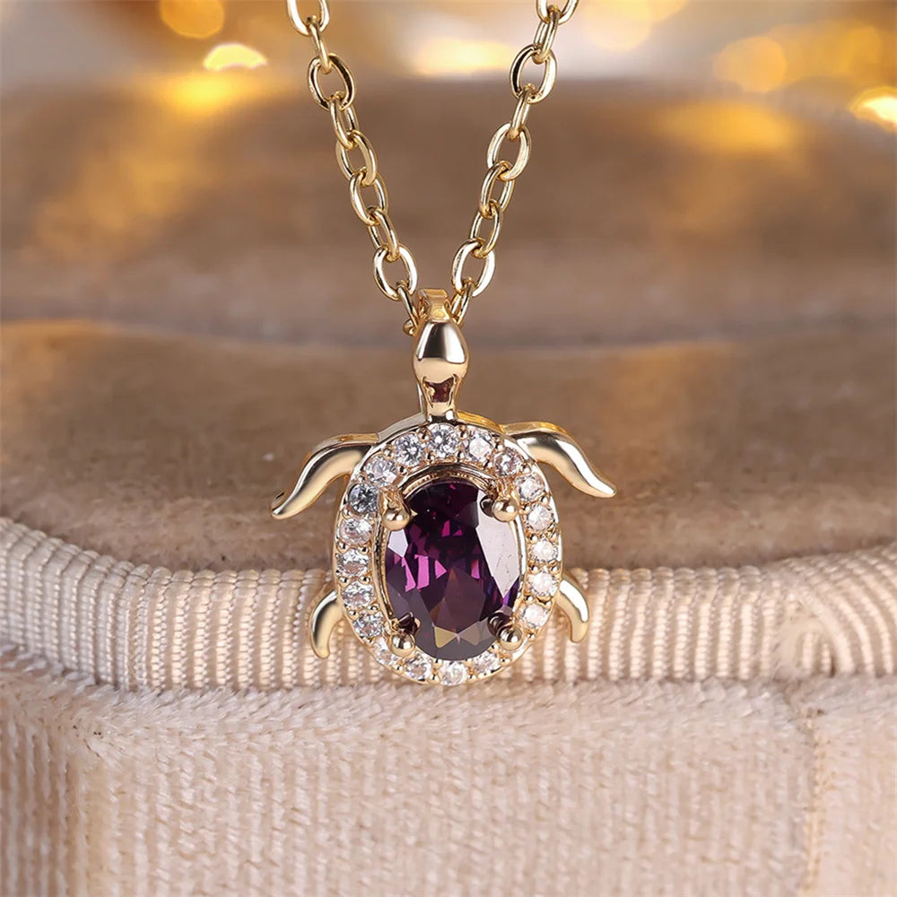 Enchanted Turtle Pendant Necklace | Gold 0