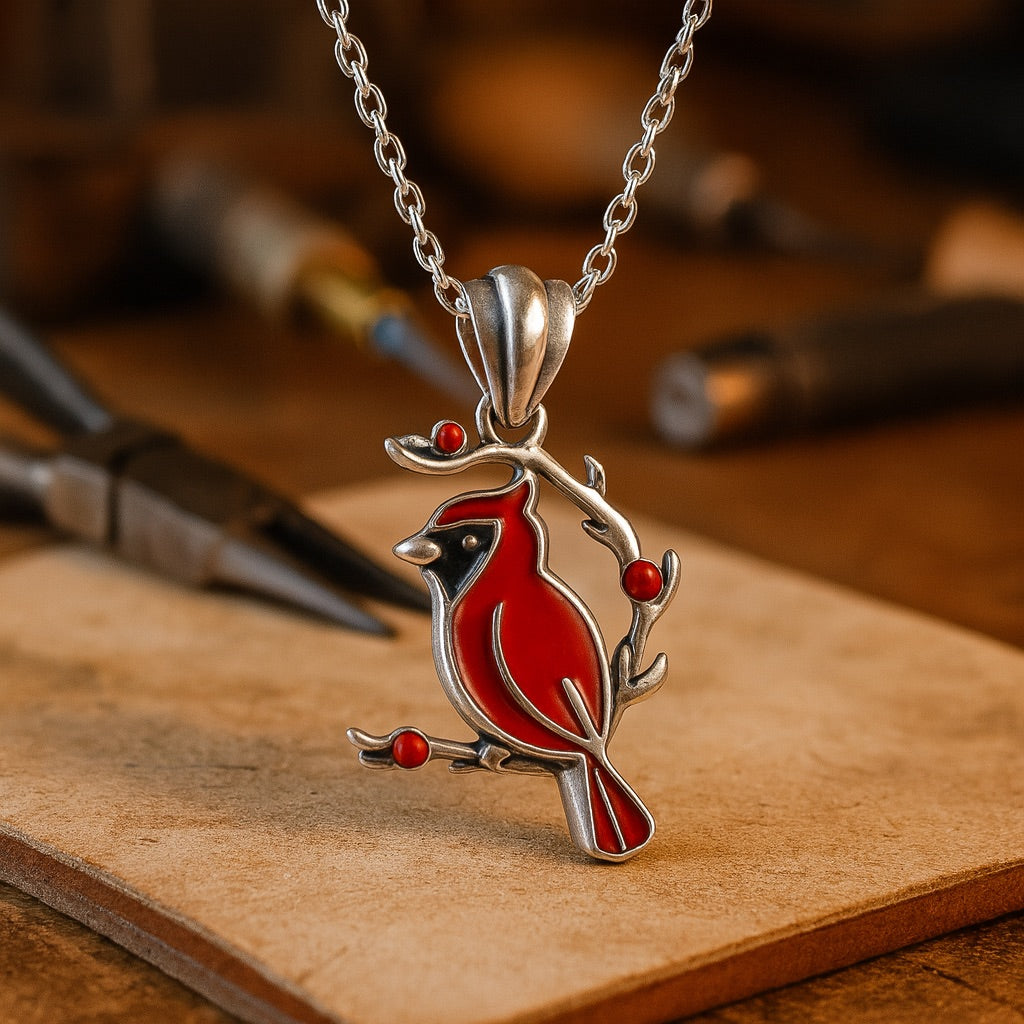 Eternal Love Cardinal Necklace | Memorial Jewelry | Spiritual Comfort Necklace 0