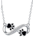 Eternal Paw Necklace | Infinity Symbol Jewelry | Zirconia Accented Pendant 0