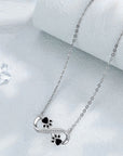 Eternal Paw Necklace | Infinity Symbol Jewelry | Zirconia Accented Pendant 2