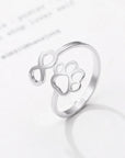 Eternal Paw | Adjustable Infinity Ring | Stainless Steel Pet Tribute | Heartfelt Keepsake 6