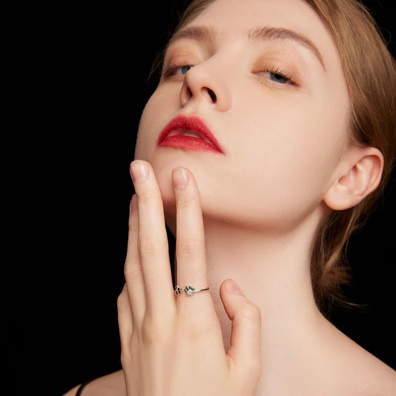 Eternal Paw | Sterling Silver Ring | Adjustable Paw Print Jewelry | Pet Lover Gift 2