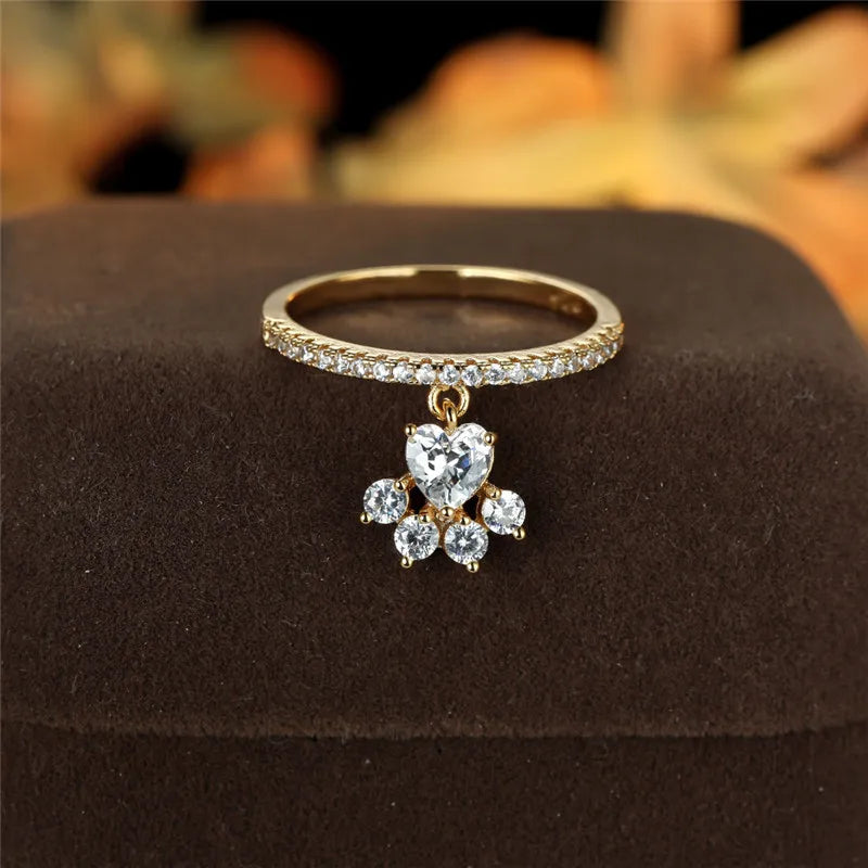 Feline Fantasy | Cat Jewelry | Animal Accessories | Vintage Heart Ring 3