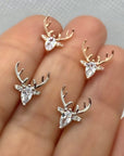 Festive Antler Earrings | Holiday Jewelry | Clear Zircon Accessories 2