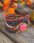 Fire Imperial Jasper Wrap Bracelet | Natural Stones 0