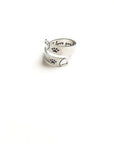 Forever Love Paw Print Ring | Adjustable Ring | Stainless Steel Ring | Pet Lover Jewelry 1