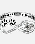 Furry Friend | Infinity Ring | Paw Print Jewelry | Heart Design Tribute 2