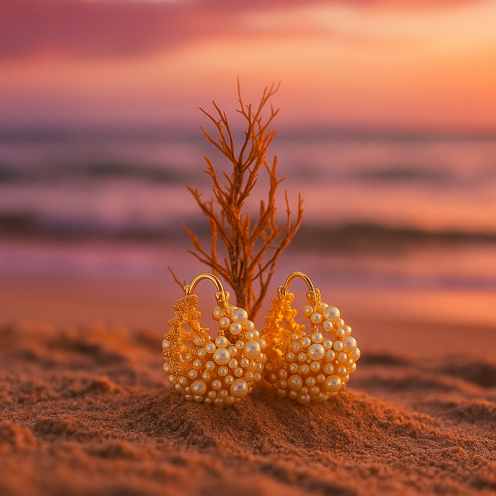 Golden Dawn Pearl Earrings | Gold 0