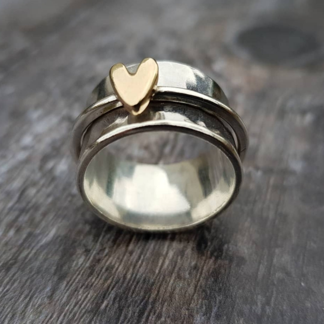 Golden Heart Ring | Silver 0