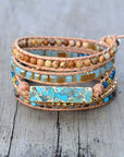 Golden Ocean Turquoise Bracelet | Natural Stone 0