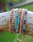 Golden Ocean Turquoise Bracelet | Natural Stone 2
