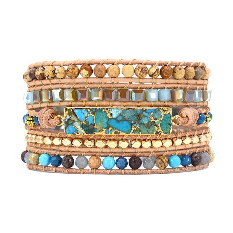 Golden Ocean Turquoise Bracelet | Natural Stone 3