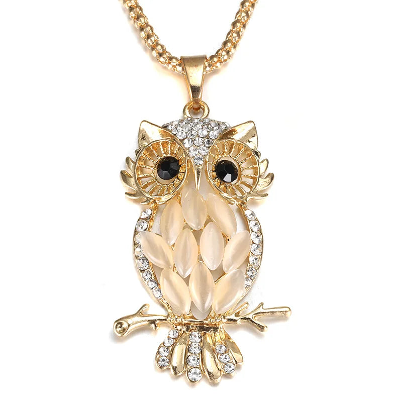 Golden Owl Locket Necklace | Premium Alloy 3