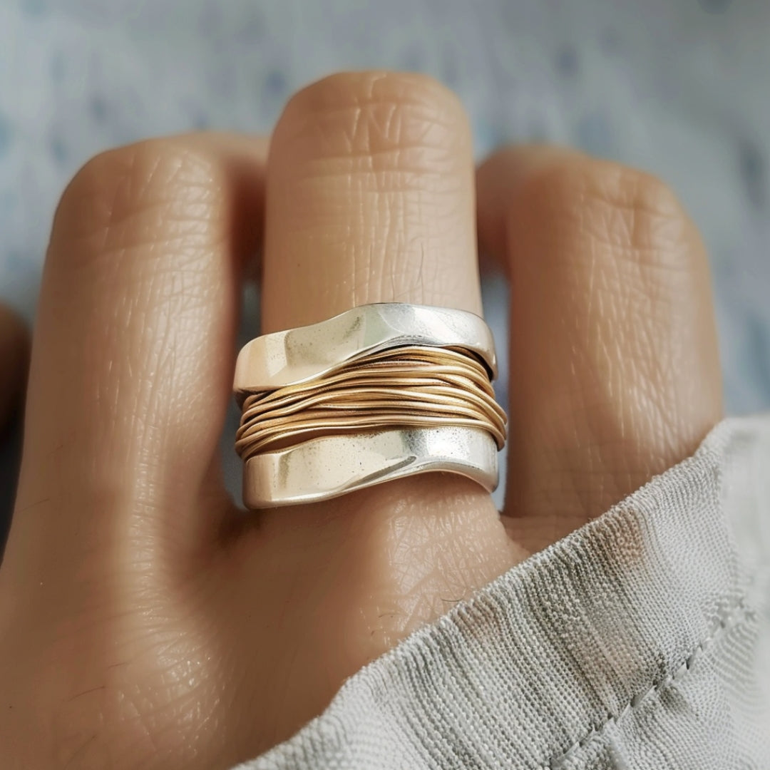 Golden Threads Ring | Silver 0