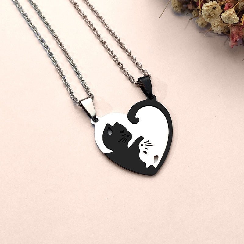 Harmony Cat Necklace | Ying Yang Jewelry | Love Symbol Necklace 0