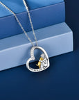 Heart and Dog Pendant Necklace | Sterling Silver 2