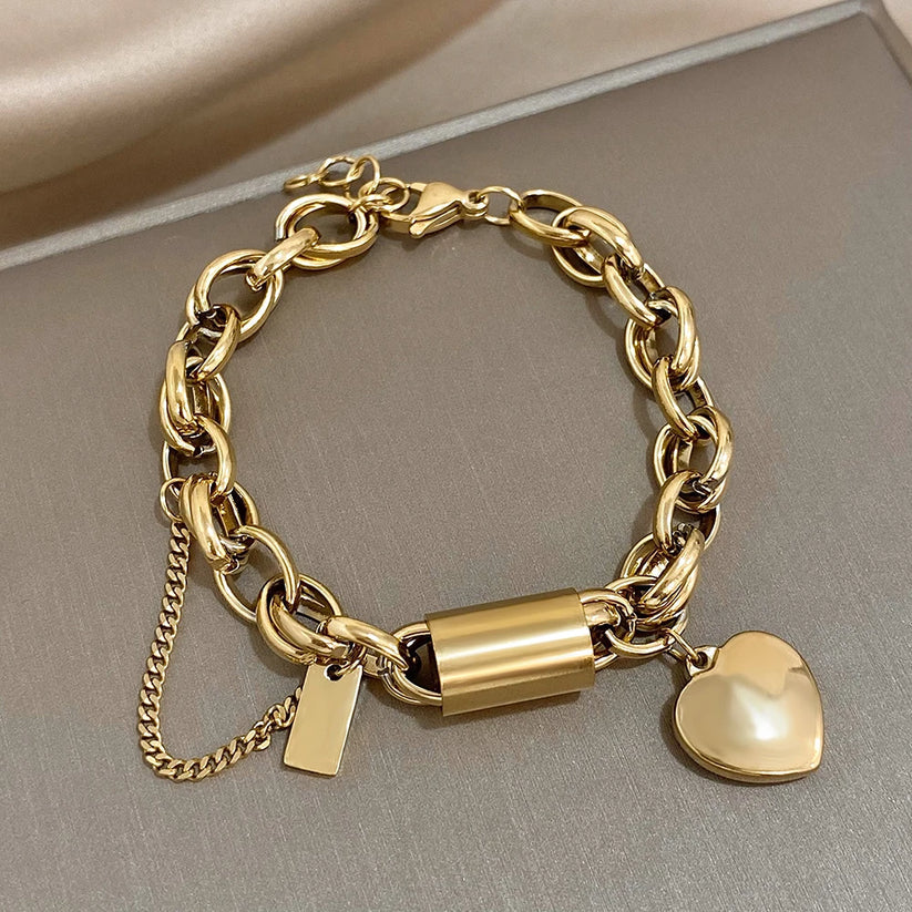 Heartened Chunky Bracelet | Gold 0