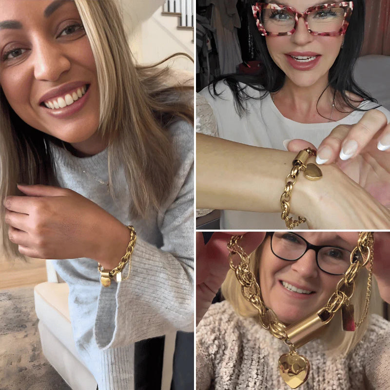 Heartened Chunky Bracelet | Gold 8