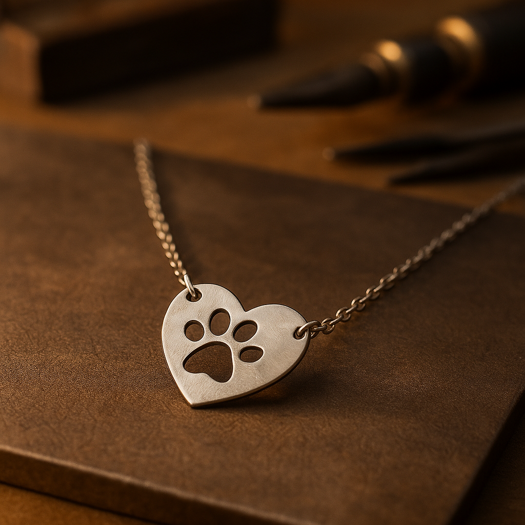 Heartfelt Pet | Paw Print Necklace | Sterling Silver Jewelry | Animal Lover Gift 0