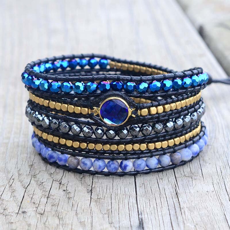 Hematite Protection Wrap Bracelet | Gemstone 0