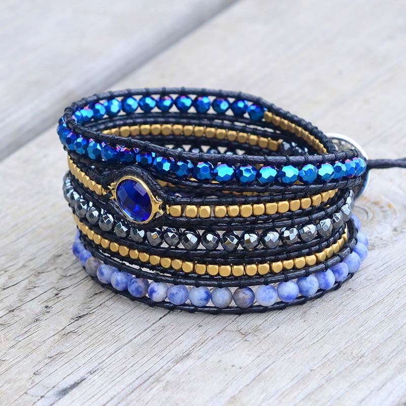 Hematite Protection Wrap Bracelet | Gemstone 1